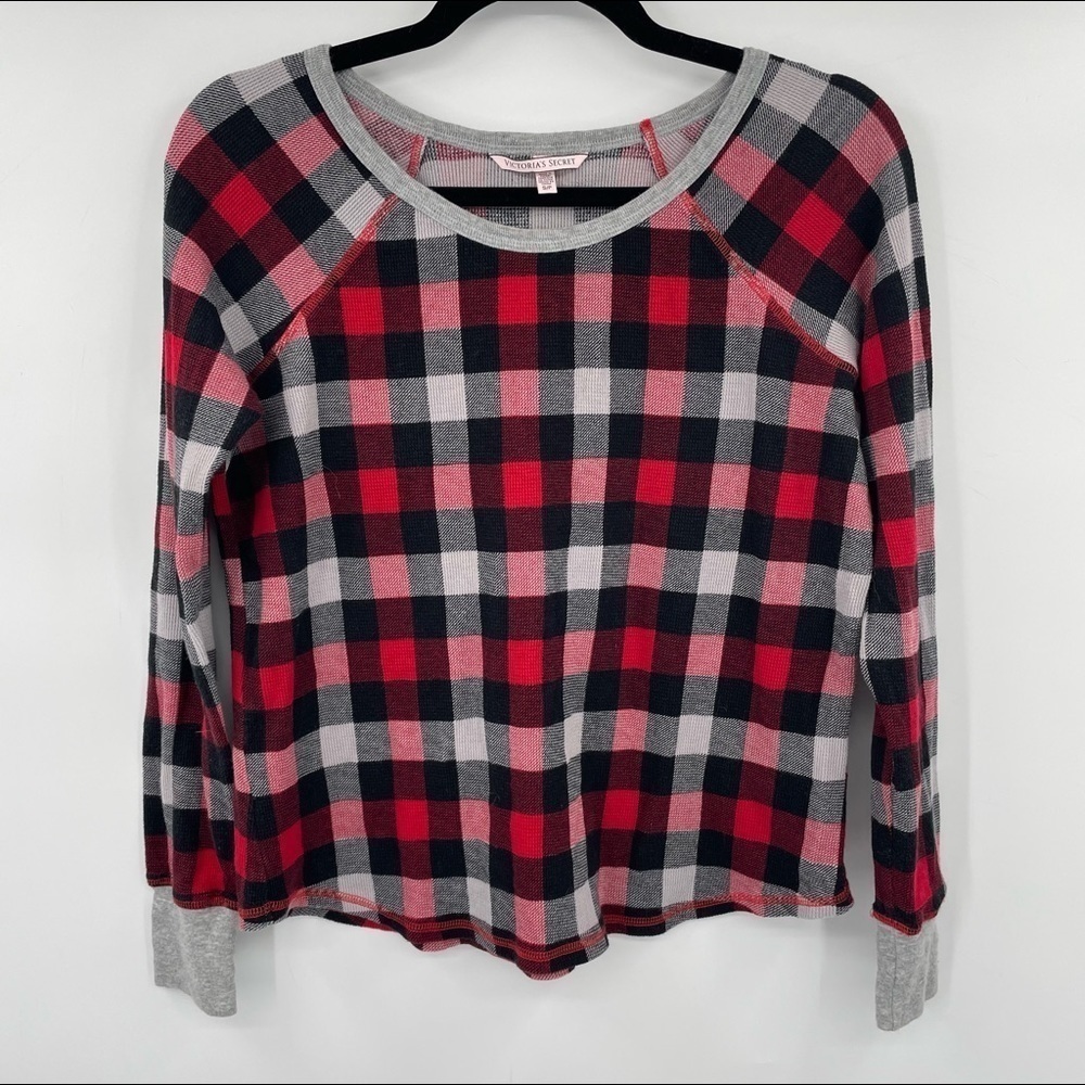 Victoria’s Secret Christmas Plaid Pajama Shirt - Picture 1 of 12
